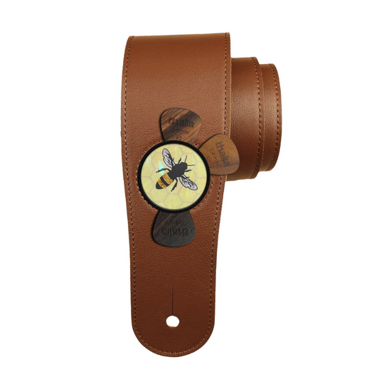 Thalia "Save The Bees" Vintage Pearl | Pick Puck Integrated Leather Strap – product image 2