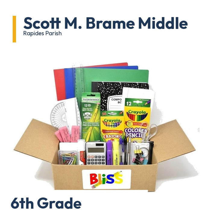 Scott M. Brame Middle 6th Grade School Supply Kit