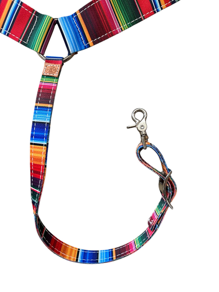 Serape tack set breast collar nylon horse size with browband headstall