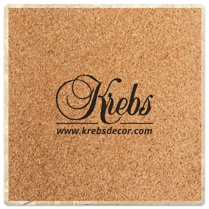 [Set of 4] 4" Square Premium Absorbent Travertine Dog Lover Coasters - Light Brown Dogue De Bordeaux - Christmas by Krebs Wholesale