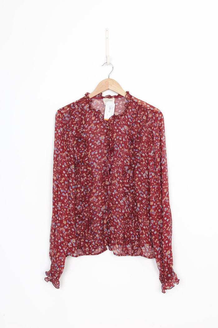 Sezane Womens Red Shirt Size 44