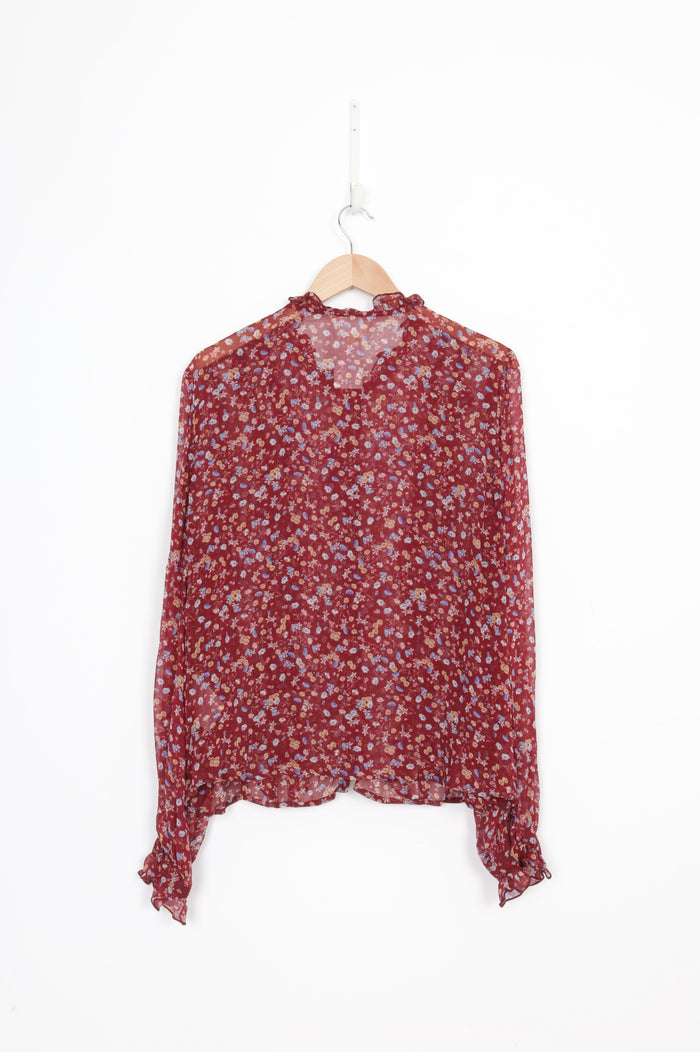 Sezane Womens Red Shirt Size 44