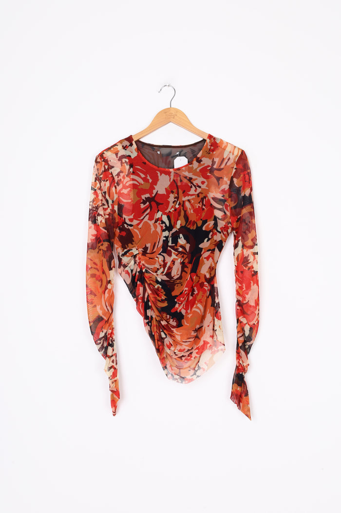 Shona Joy Womens Orange Top Size 8