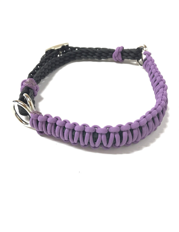 side pull hackamore  bitless attachment.... lilac with brown or black chinstrap...all sizes