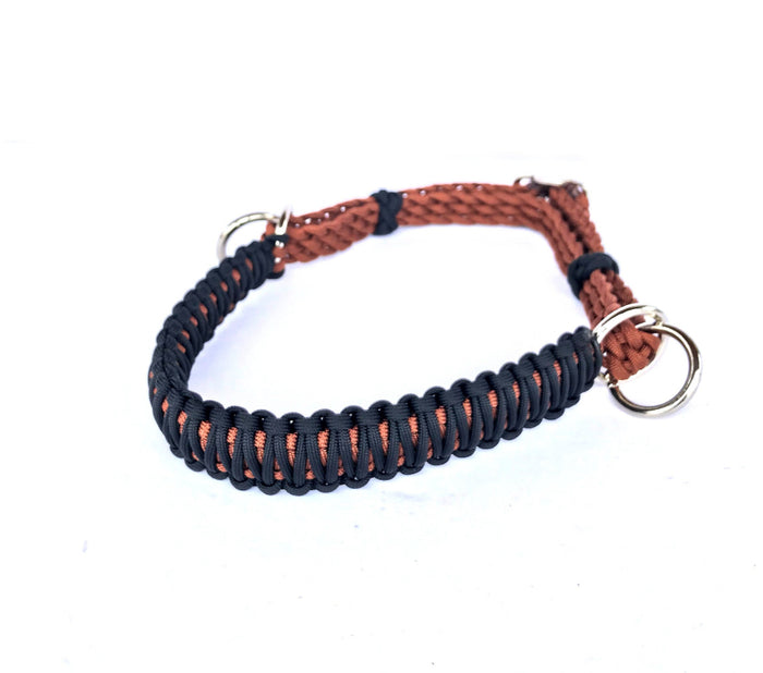Side pull hackamore "with a whoa" bitless attachment.... black with  brown chinstrap...all sizes