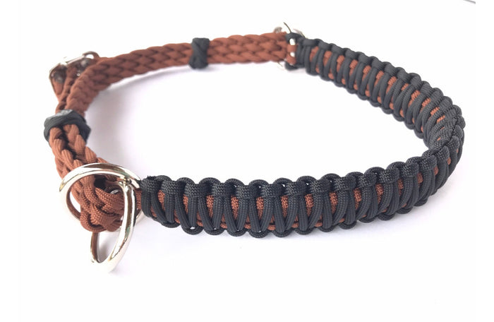 Side pull hackamore "with a whoa" bitless attachment.... black with  brown chinstrap...all sizes