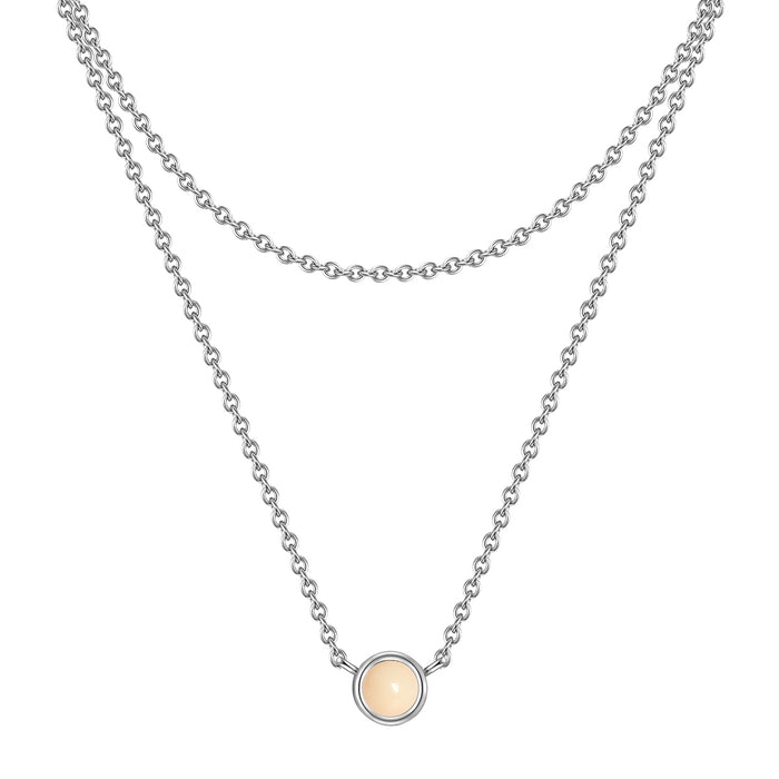 Silber Kette Rosenquarz