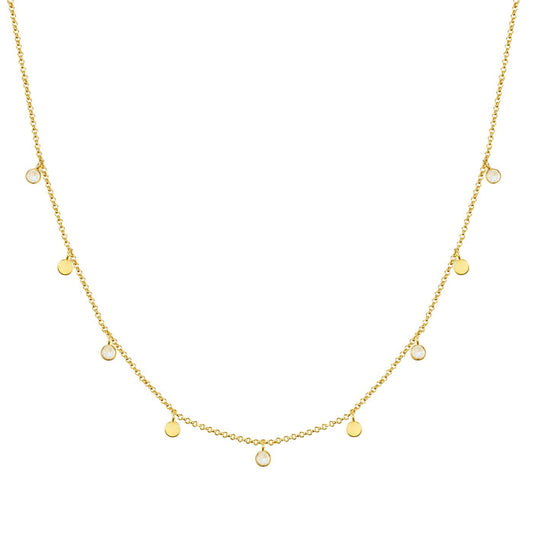 Silberkette gold mit Mondstein