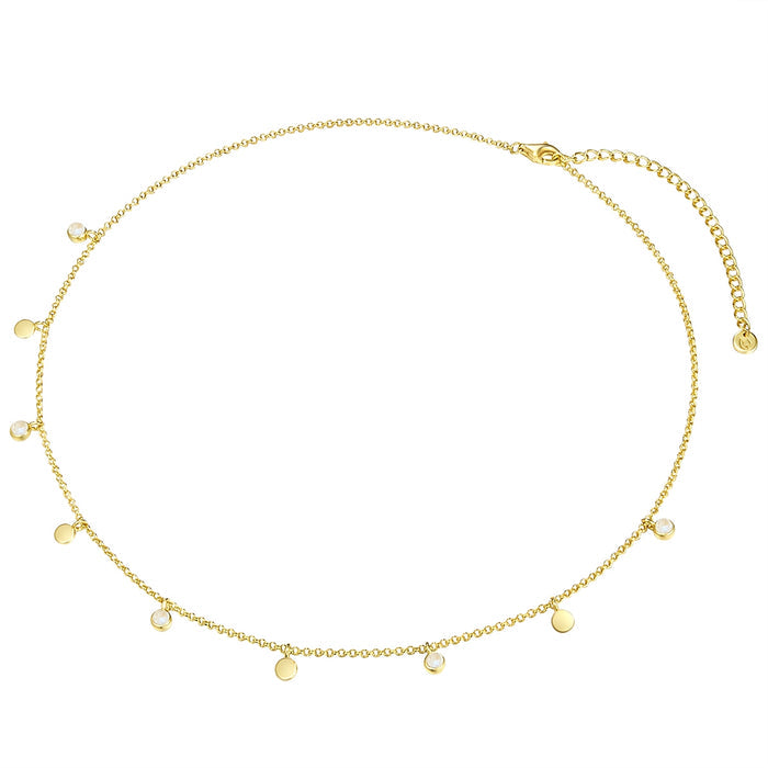 Silberkette gold mit Mondstein