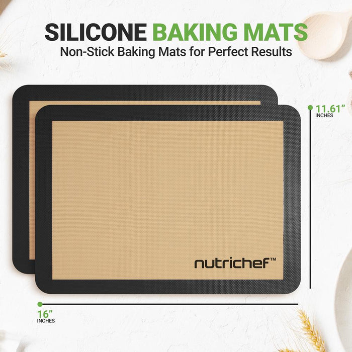 Silicone Baking Mats - Non-stick Reusable Food-Grade - Oven Safe 480°F