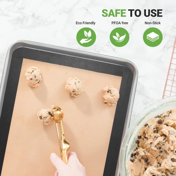 Silicone Baking Mats - Non-stick Reusable Food-Grade - Oven Safe 480°F