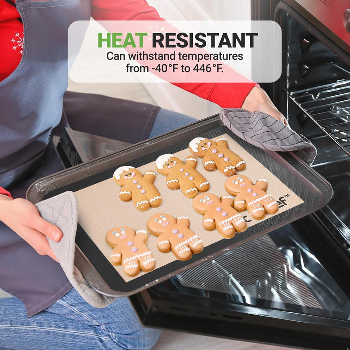 Silicone Baking Mats - Non-stick Reusable Food-Grade - Oven Safe 480°F