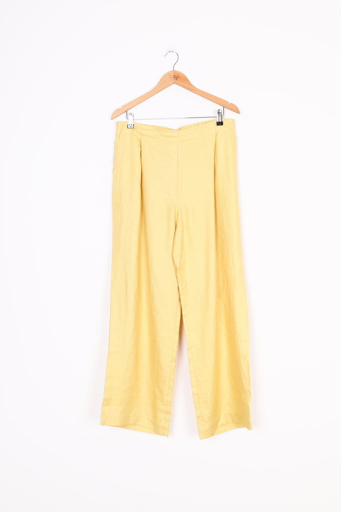 Sills Womens Yellow Pants Size 12