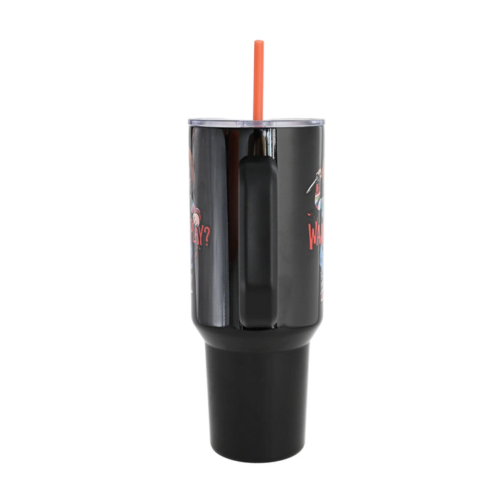 Silver Buffalo Chucky Wanna Play 40oz Stainless Steel Tumbler w Handle