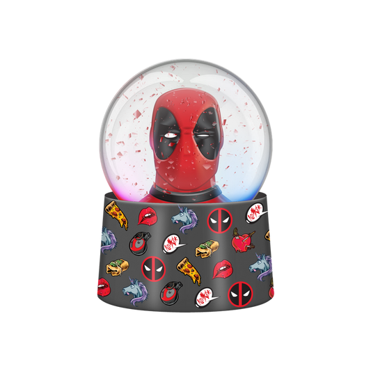 Silver Buffalo Marvel Deadpool Icon Boxed 45mm Light Up Snow Globe