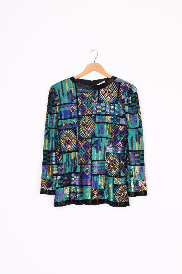 Skylark Womens Multi Top Size M