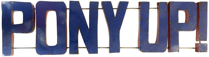 SMU Pony Up! Recycled Metal Wall Decor