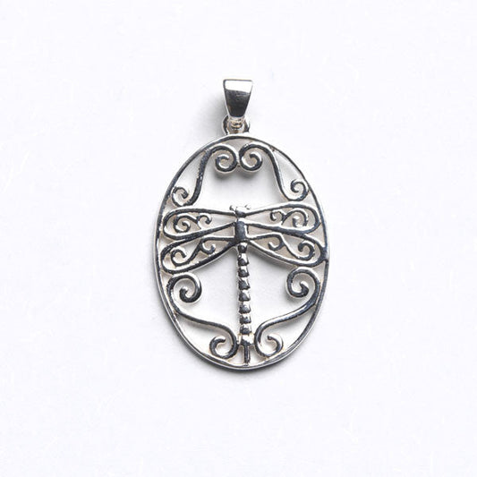 Southern Gates Sterling Silver Small Dragonfly Scroll Pendant
