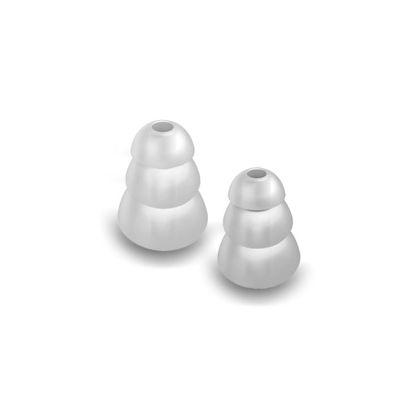 Clear / Large Triple-Flange / 1 pair