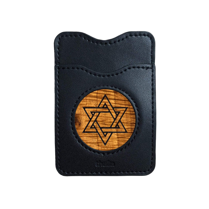 Thalia Star of David Engraving | Leather Phone Wallet