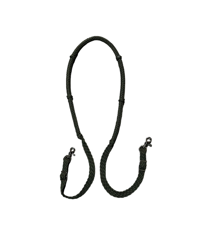 Stiff loop cable Barrel Reins with grip knots...You choose color and length - Tiffanys Braided Tack LLC