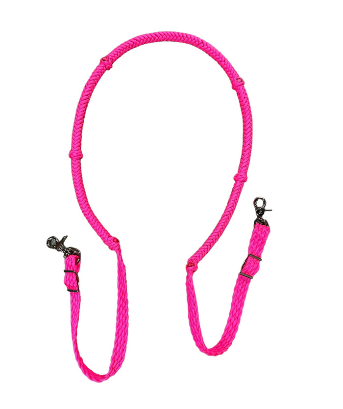 Stiff loop cable Barrel Reins with grip knots...You choose color and length - Tiffanys Braided Tack LLC