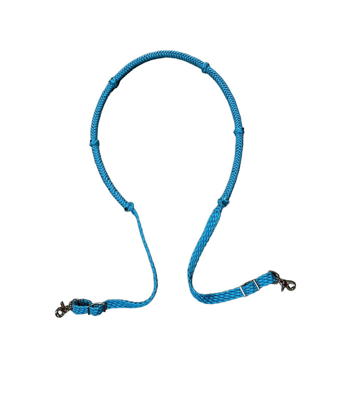 Stiff loop cable Barrel Reins with grip knots...You choose color and length - Tiffanys Braided Tack LLC