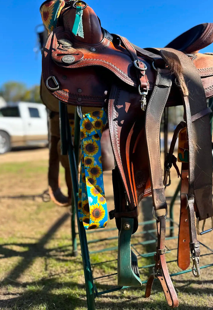 sunflower cinch strap - Tiffanys Braided Tack LLC