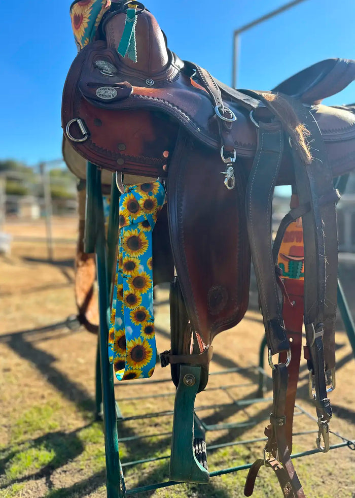 sunflower cinch strap - Tiffanys Braided Tack LLC
