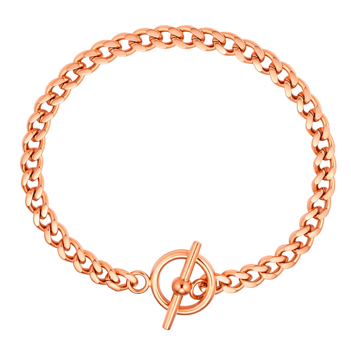 T-Bar Armband Panzerkette roségold