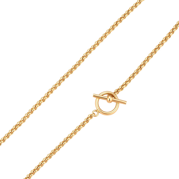 T-Bar Gliederkette gold