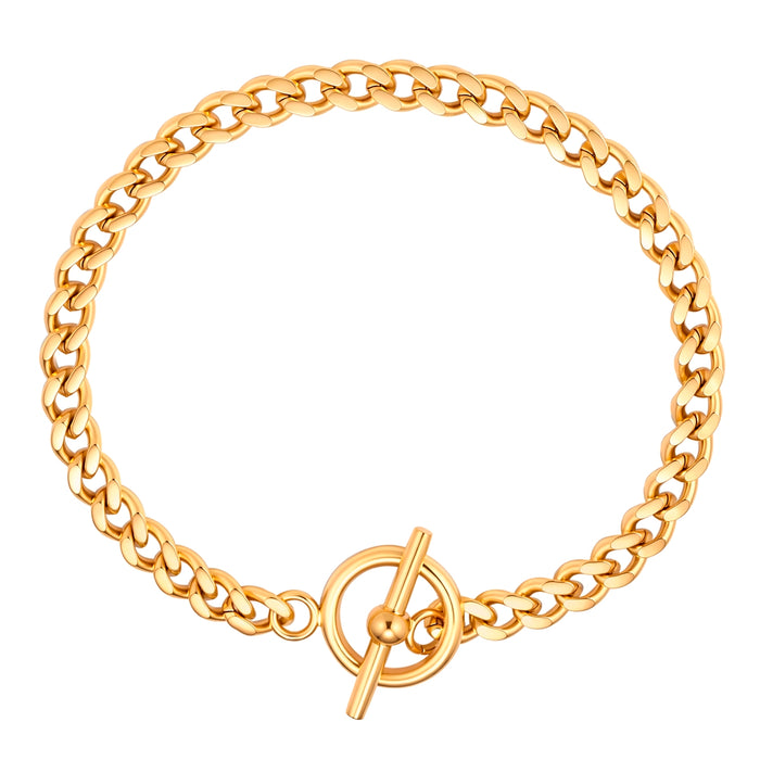 T-Bar Panzerarmband gold