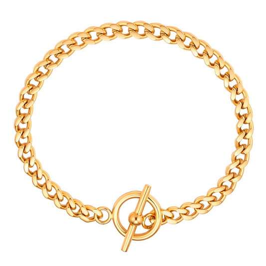 T-Bar Panzerarmband gold