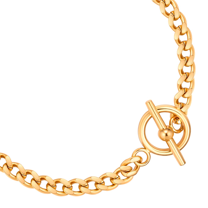 T-Bar Panzerarmband gold