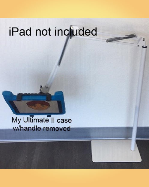 Tablet Swing-Away Floor Stand w/Adjustable Tablet Holder