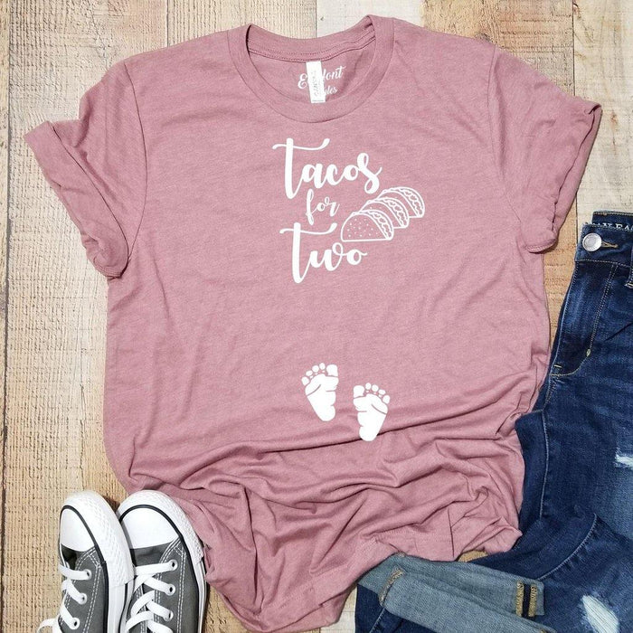 Tacos For Two Funny Pregnancy Announcement Shirt Graphic Tee - Elliefont Styles