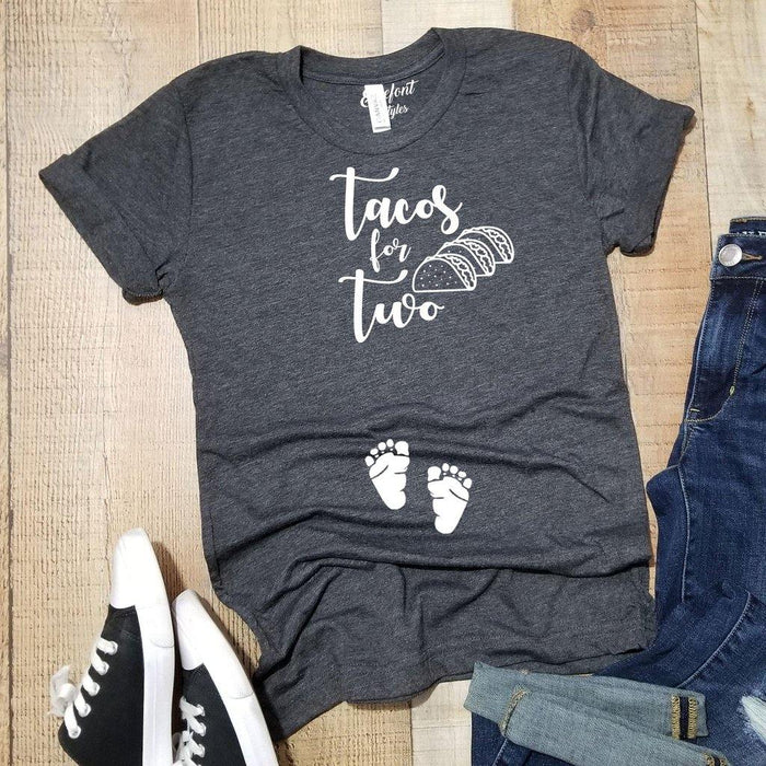 Tacos For Two Funny Pregnancy Announcement Shirt Graphic Tee - Elliefont Styles