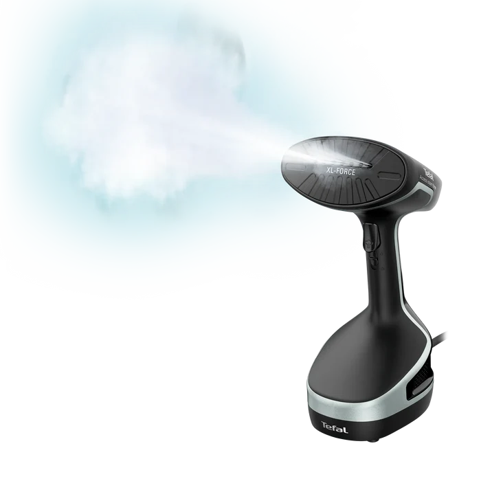 Tefal Access Steam Force Handheld Garment Steamer DT8280 steam in use