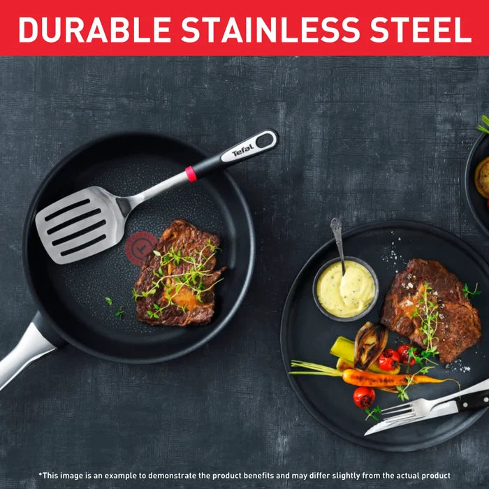 Tefal Ingenio Stainless Steel Slotted Turner K1180314 durable Stainless Steel