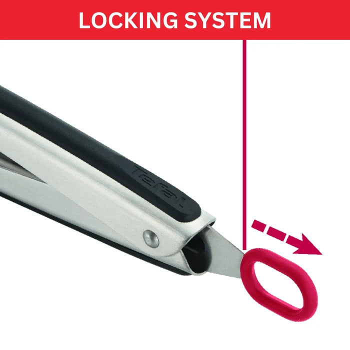 Tefal Ingenio Stainless Steel Tongs K1183014 with locking system