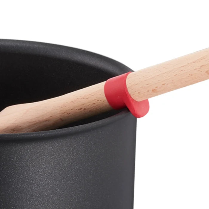 Tefal Ingenio Wooden Risotto Spoon K2308514 in use in pot