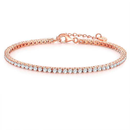 Tennis-Armband roségold 2,5 mm