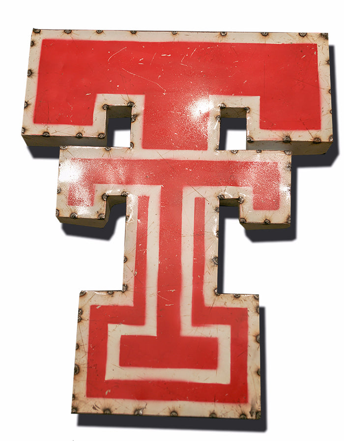Texas Tech  Double T Logo Recycled Metal Wall Decor
