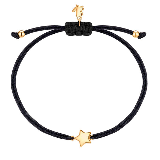 Textil Armband schwarz Stern gold