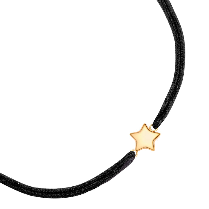 Textil Armband schwarz Stern gold