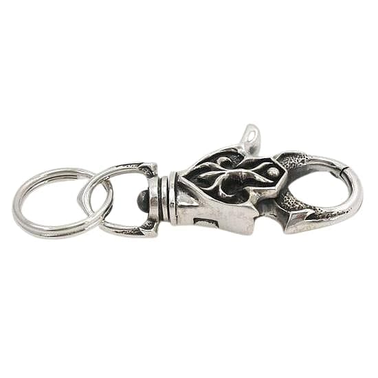 Tribal Sterling Silver Key Chain-Bikerringshop
