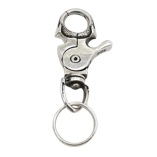 Tribal Sterling Silver Key Chain-Bikerringshop