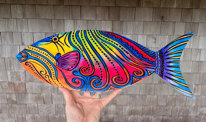 Trigger Fish Wood Wall Art