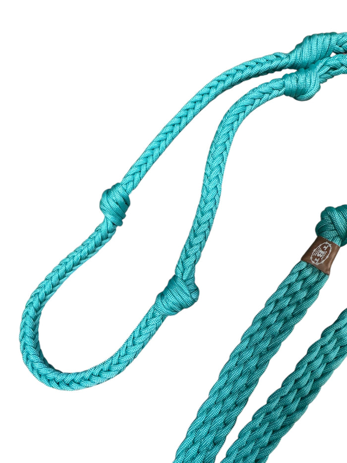 turquoise  Barrel Reins, Round with grip knots