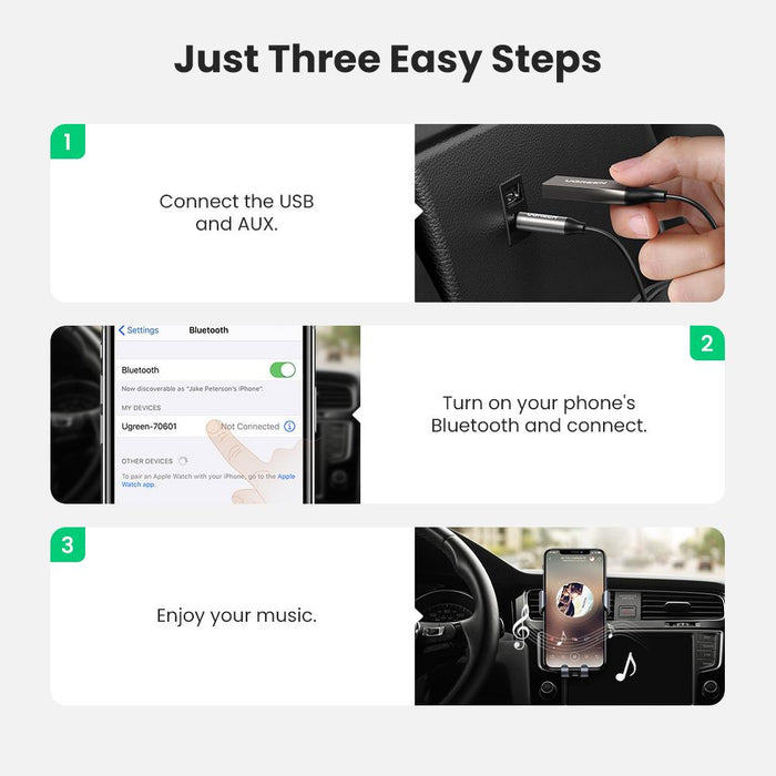 UGREEN Aux to Bluetooth 5.0 Adapter